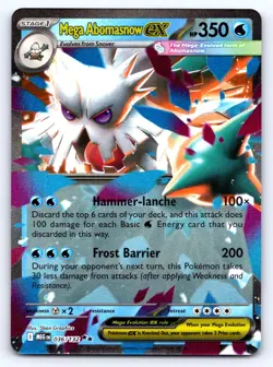 Mega Abomasnow ex 036/132 Double Rare Mega Evolution Pokemon Near Mint - Image 1