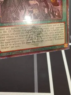 Yugioh TCG, Forbidden Droplet, RA01-EN064, 1st Edition, QCSR, LP - Image 5