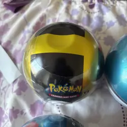 4-POKEMON TCG POKEBALL TIN SEALED 3 Perfect order booster packs! Lot of 7!! - Image 2