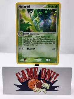 Pokemon Metapod 39/112 FireRed LeafGreen Reverse Holo Uncommon LP sc - Image 1