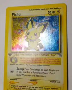 Pokemon TCG Pichu Neo Genesis Holo Rare 12/111 1st Edition Moderately Played - Image 2