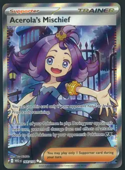 Acerola's Mischief 165/132 Full Art Trainer Pokemon Mega Evolutions Near Mint - Image 1