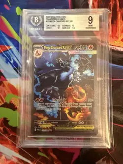 Pokemon Mega Charizard x EX 125/094 SIR Beckett 9 Mint Phantasmal Flames - Image 1