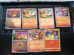 Pokemon TCG Charmander Charmeleon Charizard Lot Reverse Holo Lot (7) See Photos - Image 1