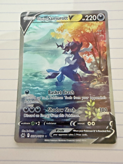 Pokemon Hisuian Samurott V GG51/GG70 Crown Zenith Galarian Gallery Holo 220HP - Image 1