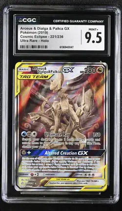 Pokemon Arceus & Dialga & Palkia GX TAG TEAM Holo 221/236 CGC 9.5 Alt Art - Image 3