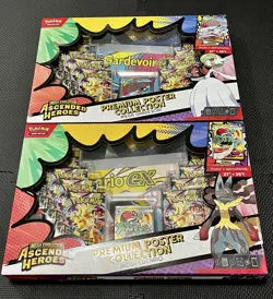 SEALED Pokemon Ascended Heroes Mega Gardevoir & Mega Lucario Poster Collection - Image 1