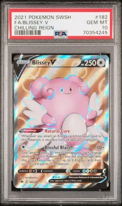 PSA 10 Blissey V Full Art 182 2021 Pokemon TCG Chilling Reign - Image 1