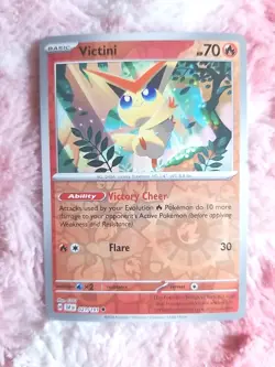 Victini 021/191 Sv08: Surging Sparks Reverse Holo Pokemon TCG NM - Image 1