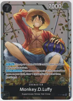 Monkey D Luffy P-075 Promo Tin NM One Piece TCG English No.1 - Image 1