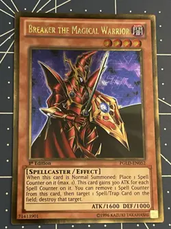 Yugioh Breaker the Magical Warrior PGLD-EN052 Premium Gold 1st Edition NM - Image 1