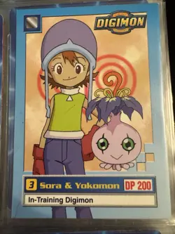 Digimon #3 Sora & Yokomon Dp 200 Tcg Card 1999 Upper Deck - Image 1