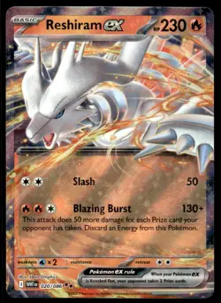 Pokemon TCG SV: White Flare #020/086 Reshiram ex NM - Image 1
