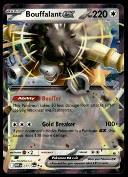 Pokemon TCG SV: White Flare #077/086 Bouffalant ex - Image 1