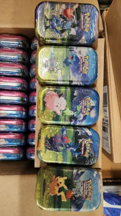 Pokemon TCG Mega Evolution: Ascended Heroes Mini Tin Complete Art Set Sealed - Image 1