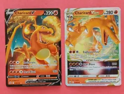 Pokemon Sword & Shield Crown Zenith Charizard V 018/159 Charizard VSTAR 019/159 - Image 1