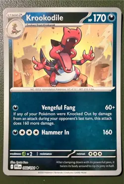 Pokemon TCG Krookodile 66/94 Phantasmal Flames Reverse Holo NM - Image 1
