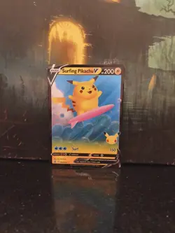 Surfing Pikachu V 008/025 Pokemon Card Celebrations 25th Anniversary NM - Image 1