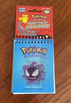 Pokemon Card Nintendo Lenticular Evolving Card Gengar Haunter Gastly Notebook - Image 1