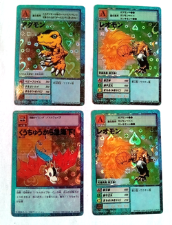 Lot 4 Vintage 1999 Bandai Japan Digimon Foil Cards ST-1 - ST- 72 - BO-52 - Image 1