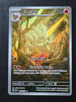 Pokemon TCG Ninetales Obsidian Flames Holo Card 199/197 Near Mint Condition - Image 1