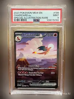 2023 POKEMON MEW EN-151 SPECIAL ILLUSTRATION RARE #199 CHARIZARD EX PSA 9 - Image 2