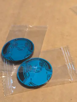 Pokemon Dark Blue Finizen Mini Coin From Chinese Gift Set - Image 1