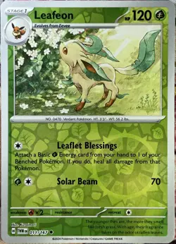 Leafeon Reverse Holo - 011/167 - Twilight Masquerade Pokemon 2024 - Image 1