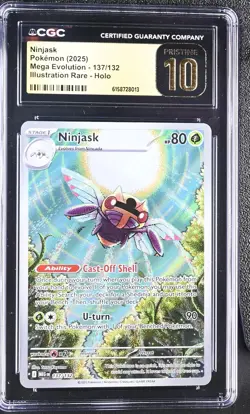 Pokemon Ninjask 137/132 Illustration Rare Mega Evolution - CGC 10 PRISTINE - Image 1