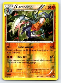 Garchomp 70/122 Holo Rare BREAKpoint Pokemon Reverse Holo Lightly Played - Image 1