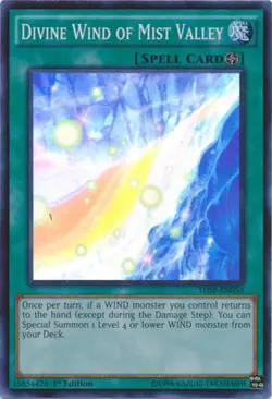 1 x Divine Wind of Mist Valley - THSF-EN056 - Super Rare - Unlimited Edition Nea - Image 1