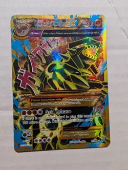 Pokemon Mega Primal Groudon EX Full Art Holo Rare Card 97/98 Ancient Origins - Image 1
