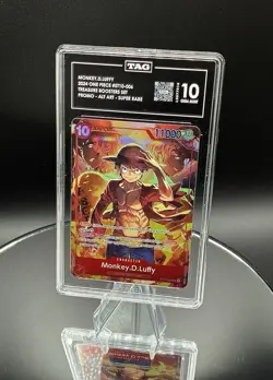 One Piece TCG - Monkey.D.Luffy ST10-006 Treasure Booster Promo - TAG Gem Mint 10 - Image 1