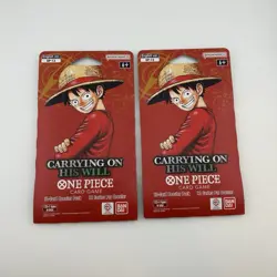 (x2) One Piece TCG: Carrying On His Will Sleeved Booster Pack Lot OP-13 ENGLISH - Image 1