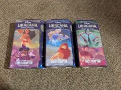Disney Lorcana: The First Chapter Starter Deck Set of 3 Factory Sealed NEW 4050368981912 - Image 1