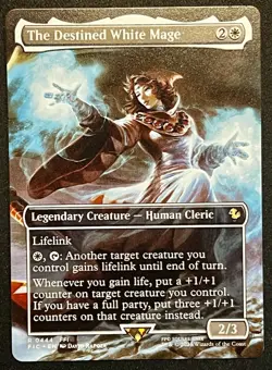 The Destined White Mage R 0444 (Borderless) Commander: Final Fantasy Regular NM - Image 1