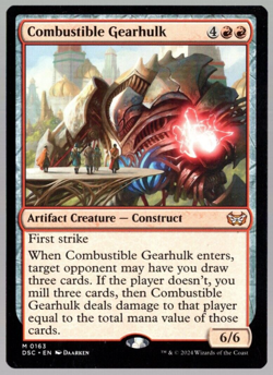 Combustible Gearhulk 0163 Non Foil Mythic Duskmourn MTG Near Mint - Image 1