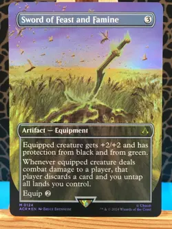 MTG - Sword of Feast and Famine. Assassin's Creed. Mythic - Borderless Foil. - Image 1