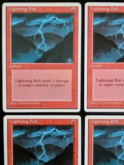 MtG | 4 x Lightning Bolt | Fourth Edition | Magic The Gathering - Image 2