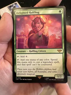Magic: The Gathering Delighted Halfling LTR Card 0158 - Image 1