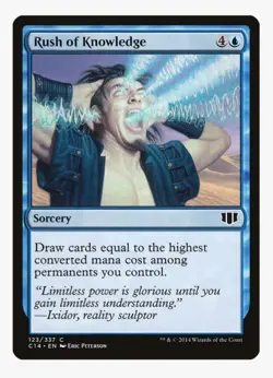 MTG Rush of Knowledge #123 Commander (C14) Near Mint NM Magic Card - Image 1