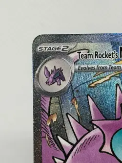 Team Rocket's Nidoking ex 233/182 Sv10: Pokemon Destined Rivals Holo SIR Mint/NM - Image 2