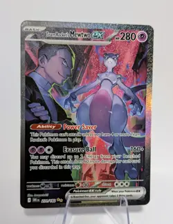 Pokemon TCG Team Rocket's Mewtwo ex 231/182 Sv10 Destined Rivals Holo - Image 1
