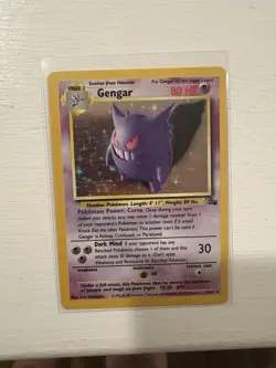 Pokemon TCG Gengar Fossil Holo Rare 5/62 - Image 1