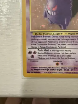 Pokemon TCG Gengar Fossil Holo Rare 5/62 - Image 5