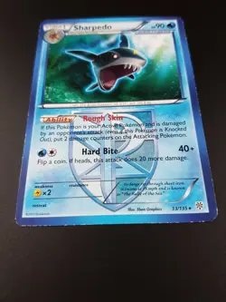 Sharpedo 33/135 Rare Non-Holo B&W Plasma Storm Pokemon Card - Light Play - Image 2
