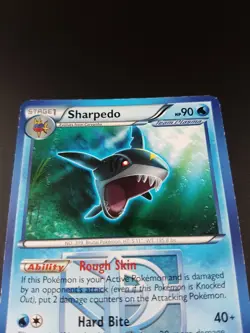 Sharpedo 33/135 Rare Non-Holo B&W Plasma Storm Pokemon Card - Light Play - Image 3