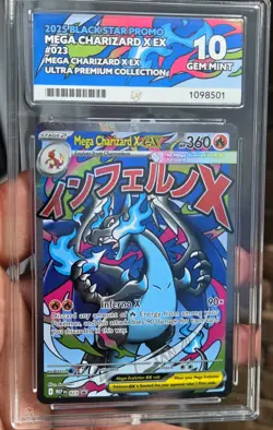 Pokemon Mega Charizard X Ex #023 Black Star Promo ACE 10 Perfect Subgrades - Image 2