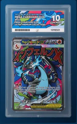 Pokemon Mega Charizard X Ex #023 Black Star Promo ACE 10 Perfect Subgrades - Image 3