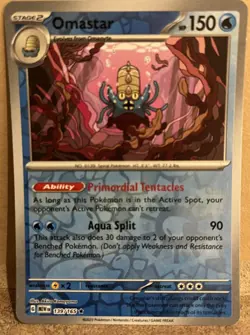 Omastar 139/165 Reverse Holo Rare - Pokemon 151 English Scarlet & Violet NM - Image 1